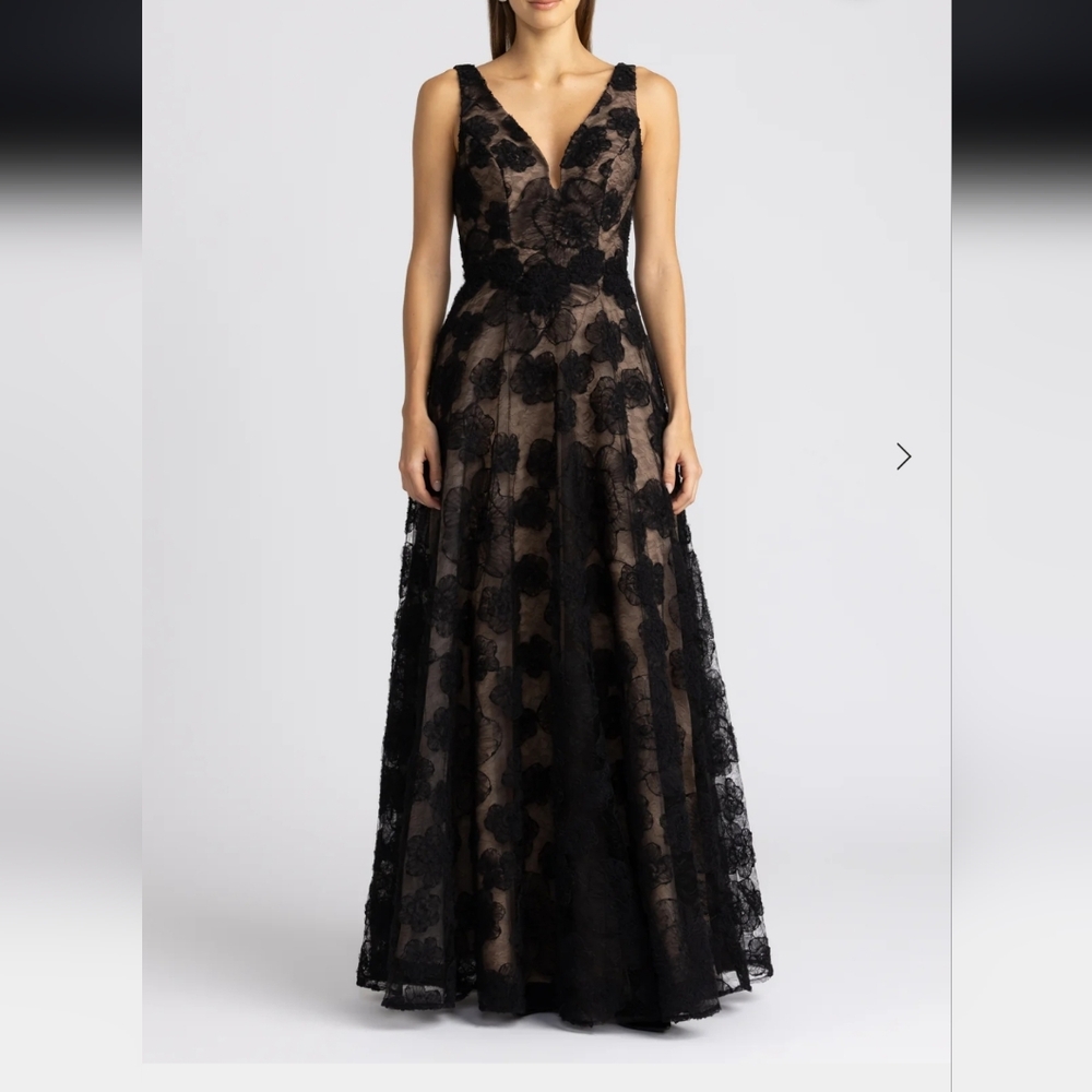 Zac Posen Floral Detail Gown